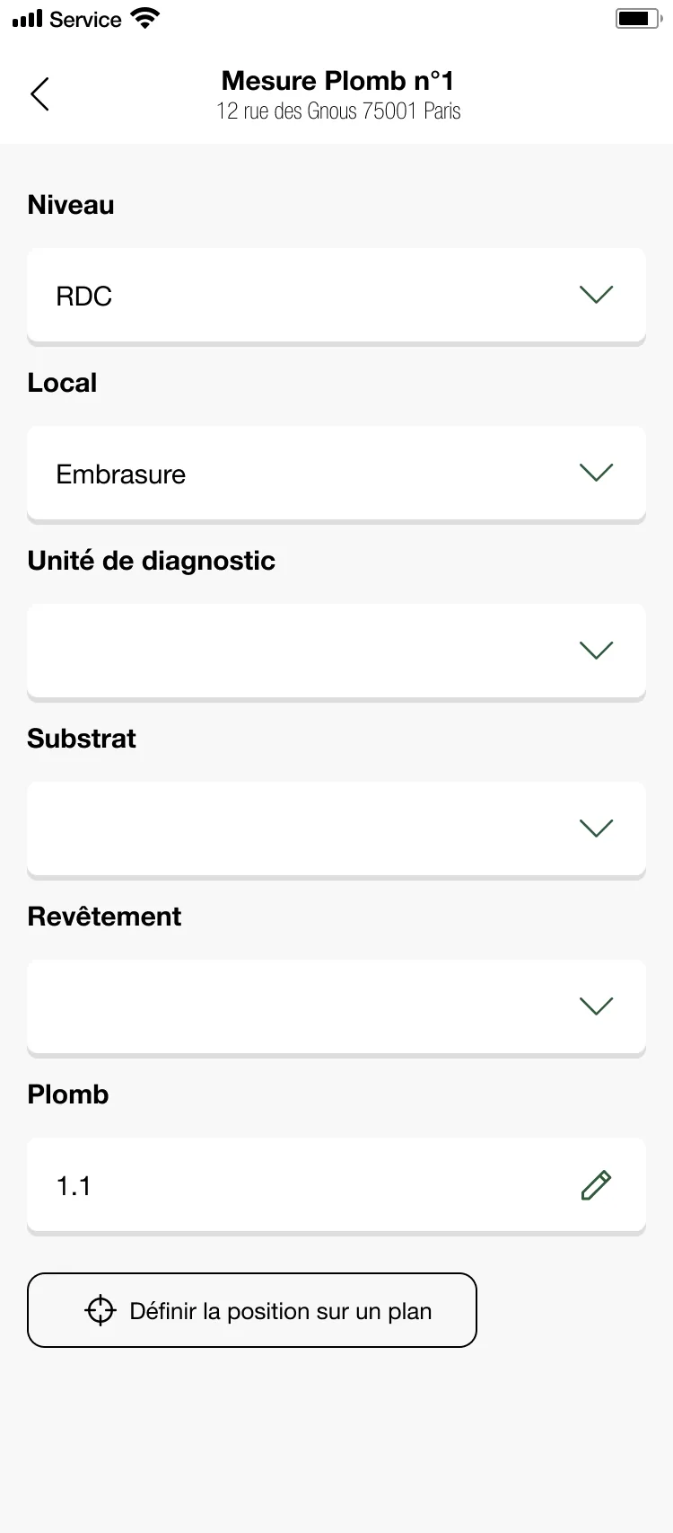 Diagoplus — mesure de plomb