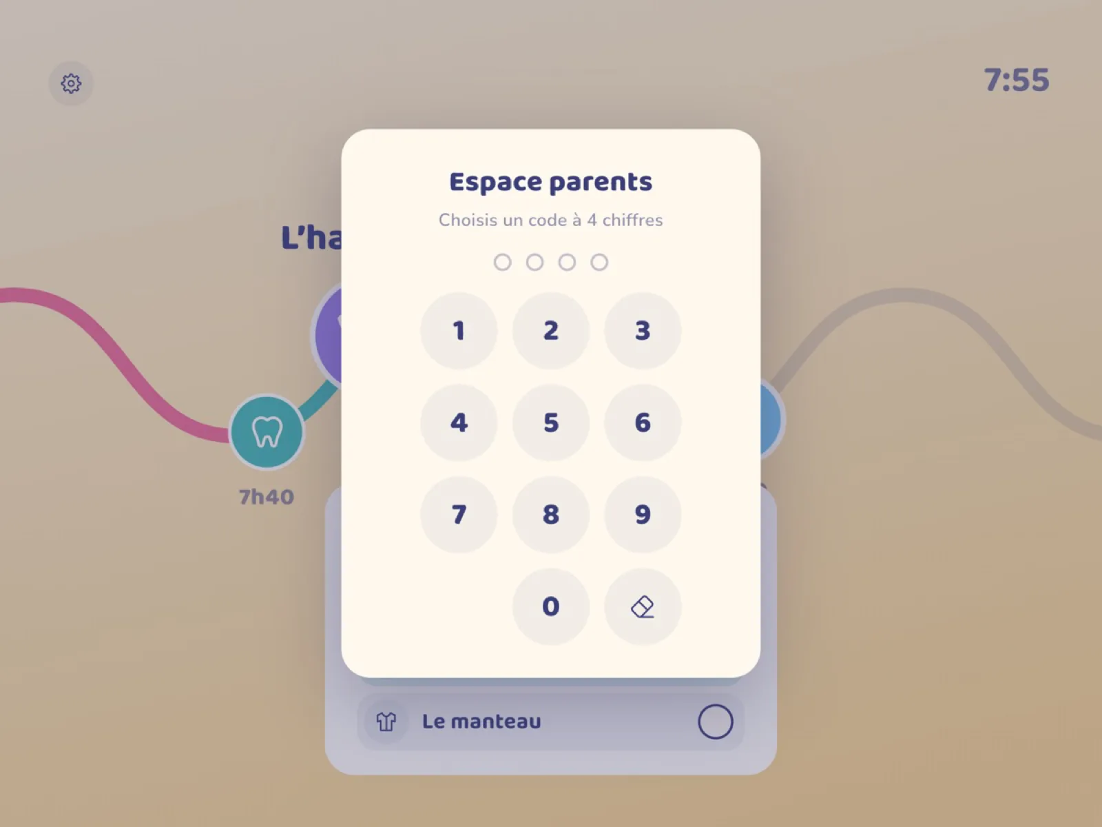 Création du code parent à 4 chiffres