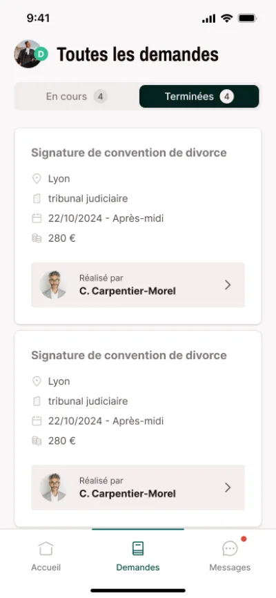 Famyhelp — demandes